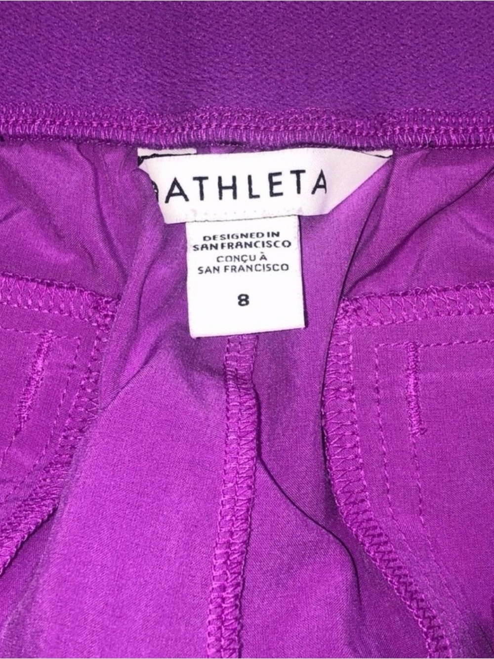 Athleta Vienna Slim Pant Womens 8 Purple Stretch Travel Career Pants